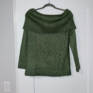 Ann Taylor Olive Green Cowl Neck Sweater